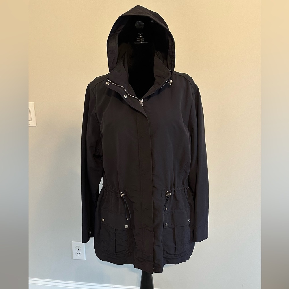 Lands end waterproof hooded spring jacket